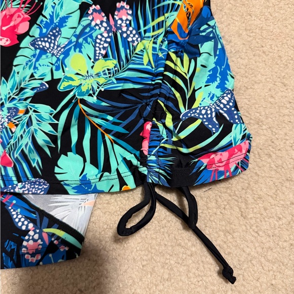 New Tropical Print Women's Tankini Swimsuit - Picture 6 of 8